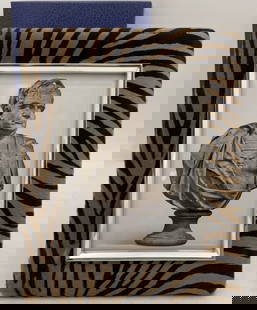 Del Conte Sterling Silver & Zebra Frame New in Box: Del Conte Sterling Silver & Zebra Frame New in Box. measuring 10'' by 8'' in outer dimensions (picture size is 7'' by 5''). Perfect as a gift! It bears hallmarks as shown, is in new condition, and is