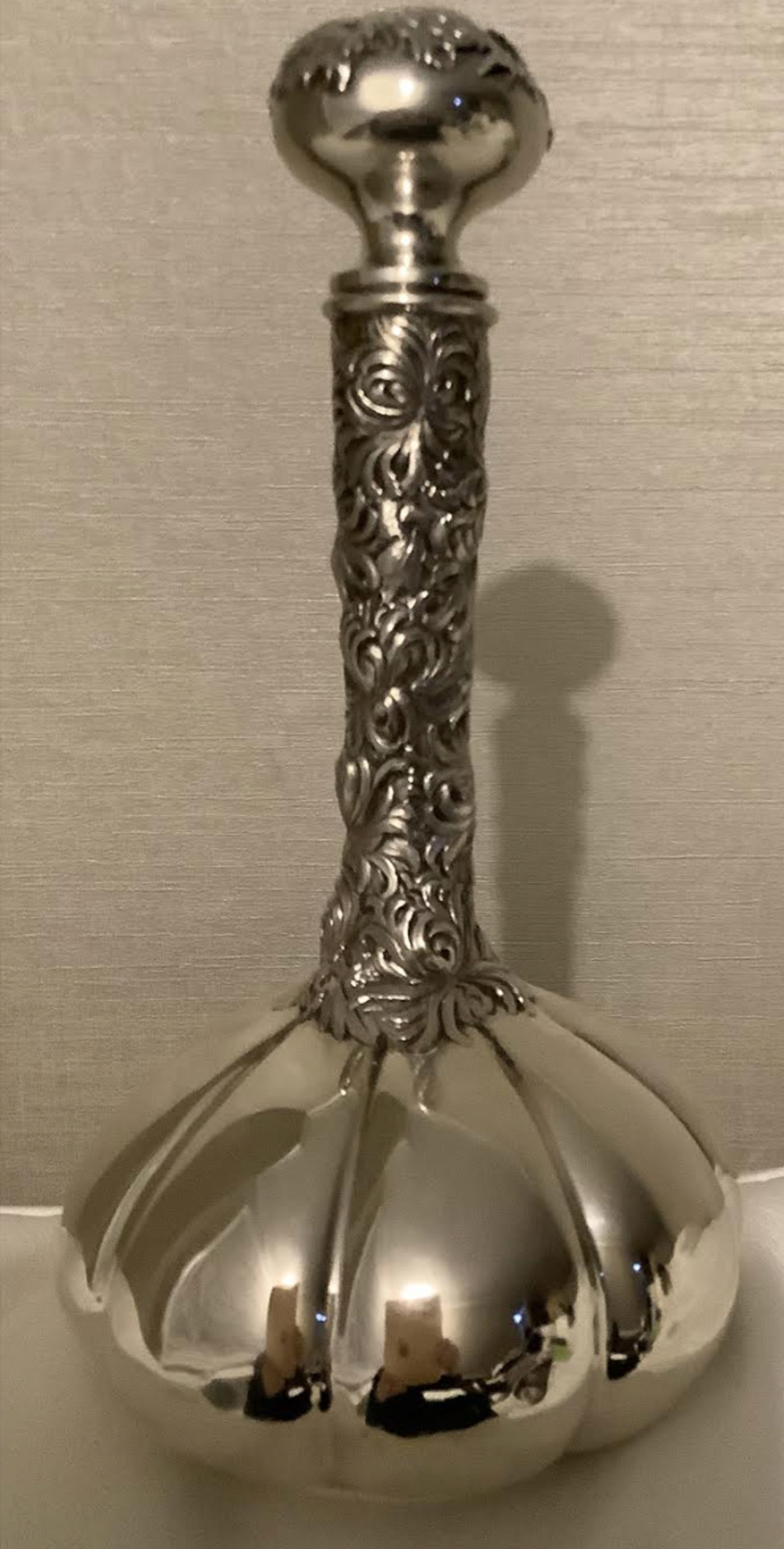 SHIEBLER ART NOUVEAU STERLING SILVER DECANTER #2619 CHRYSANTHEMUM NO MONO (1 of 7)