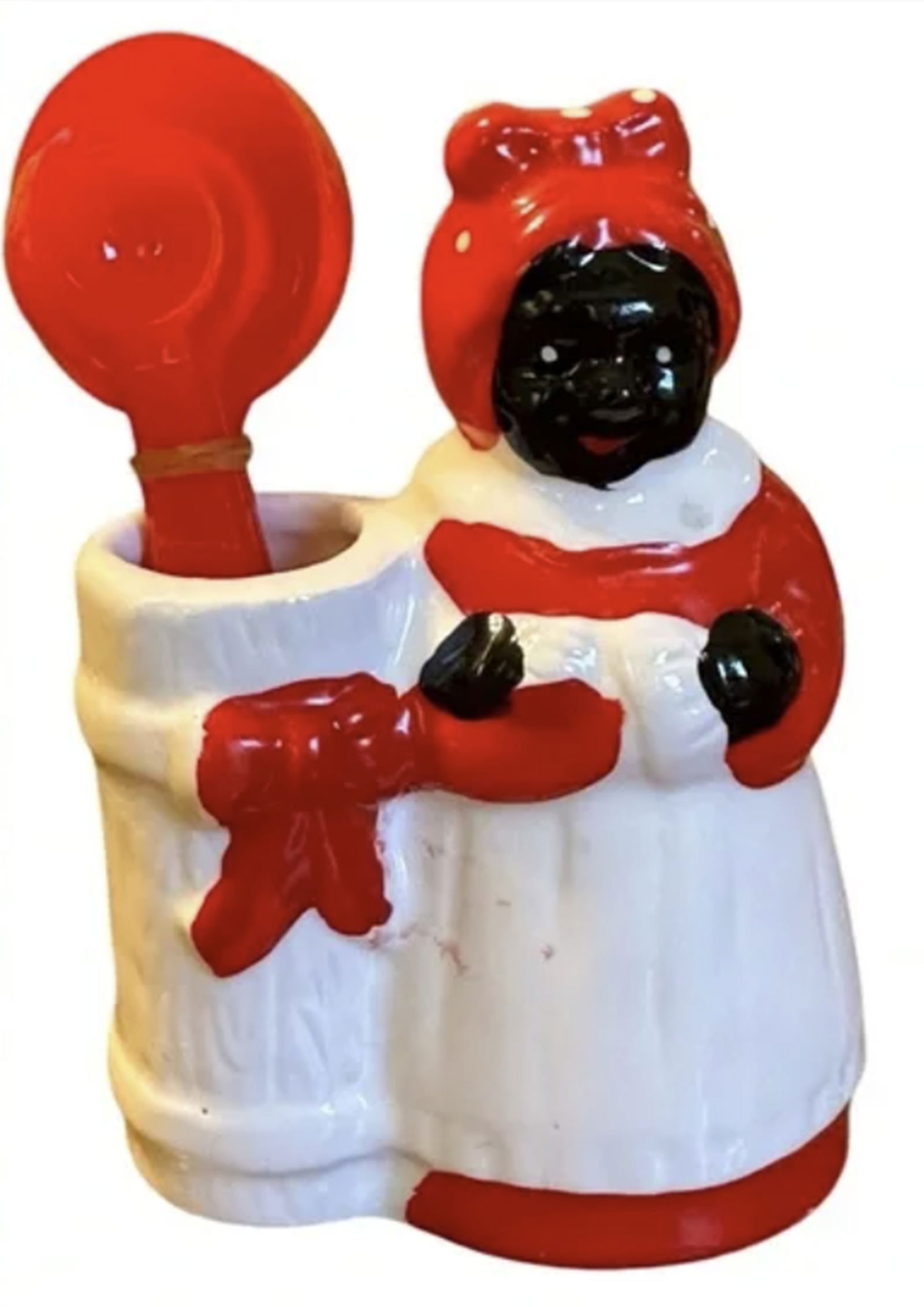 Black Americana Aunt Jemima Ceramic Measuring Spoon Holder (1 of 5)