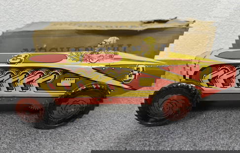 Marx Tin Litho Windup Racer Vehicle with Original Box: Marx Tin Litho Racer Vehicle with Original Box1930’s Tin Lithographed windup Marx speed racer Car with Original Box. In very good condition and works very good .Does not look like it's been played w