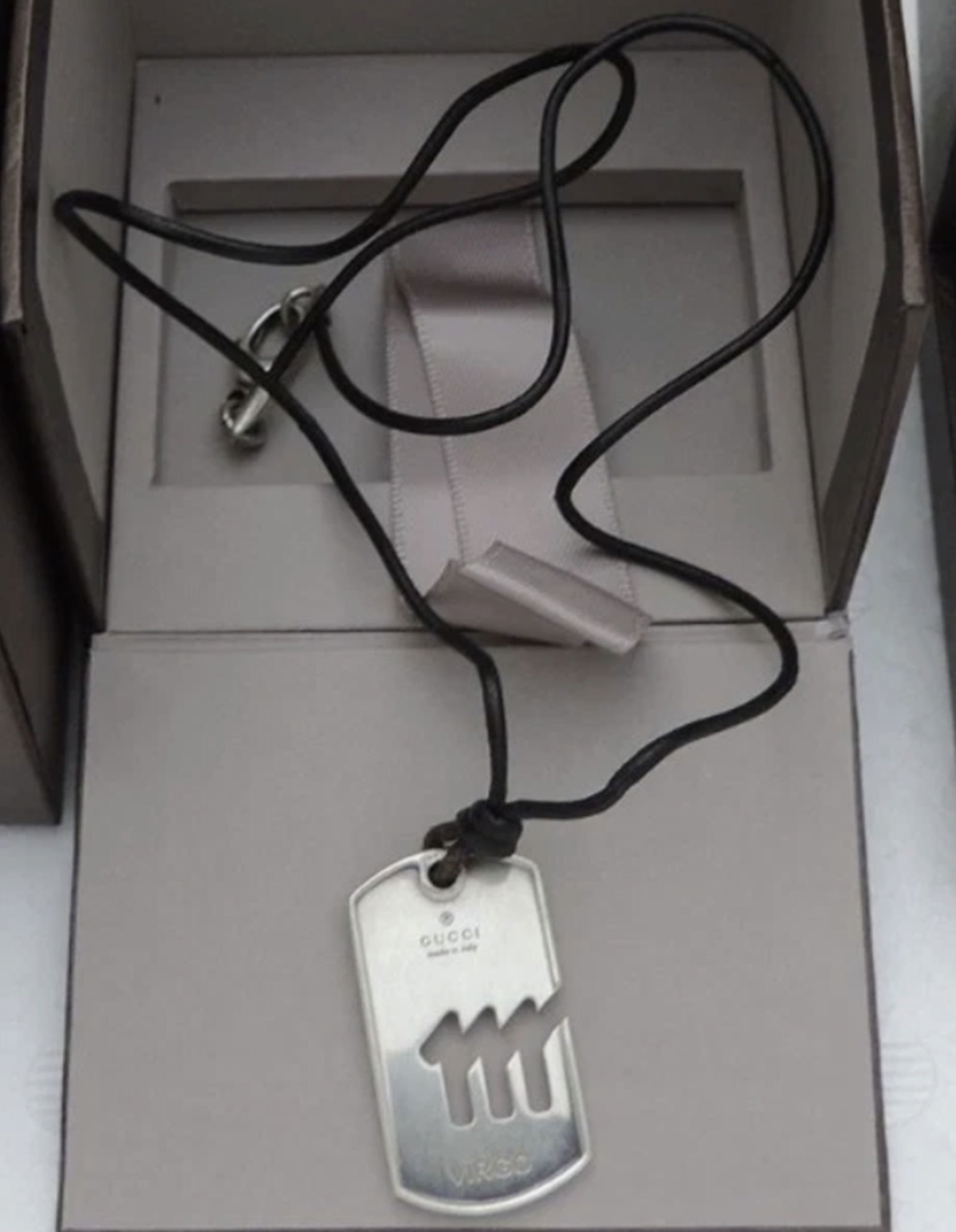 Gucci Constellation Virgo Sterling Silver 925 Dog Tag Necklace with Box (1 of 7)