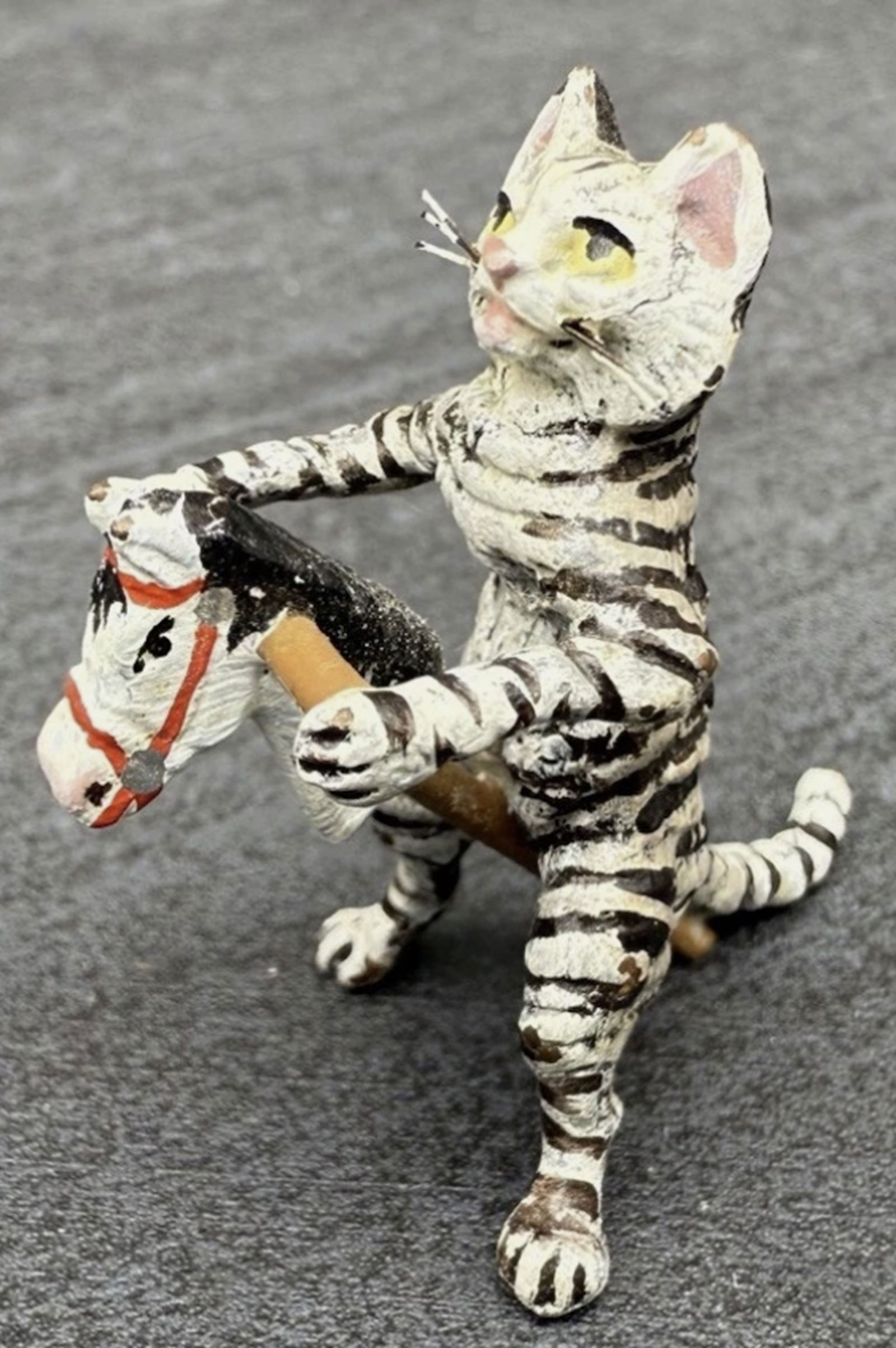 Fritz Bermann Austrian Vienna Bronze Cat Riding on Horse (1 of 4)