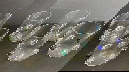 Salviati Signed Drinking Glasses Made in Italy 6: Salviati Signed Drinking Glasses Made in Italy 6 Measures approx 3 inches till by 2 inches wide