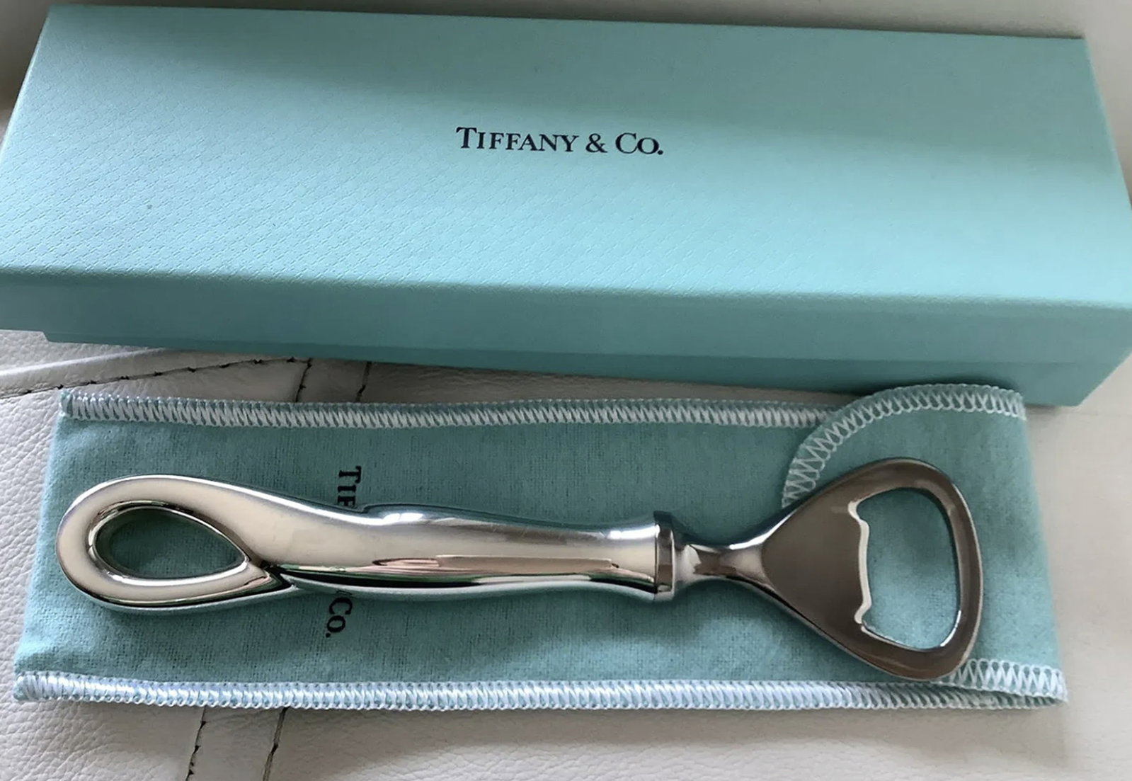 Tiffany & Co Sterling Silver Elsa Peretti Bottle Opener With orig Box: Tiffany & Co Sterling Silver Elsa Peretti Bottle Opener With orig Box