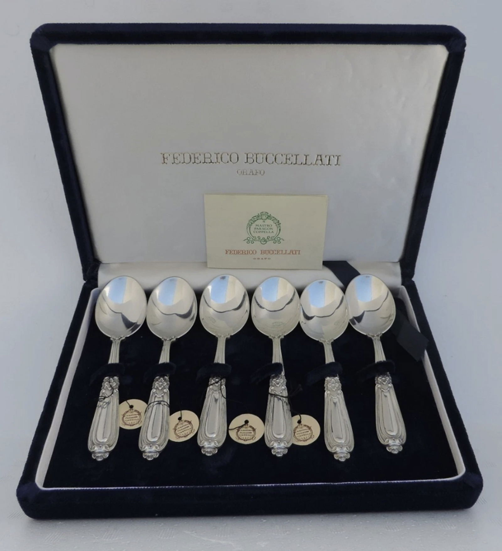 FEDERICO BUCCELLATI STERLING SILVER 925 ESTEVAL SPOONS IN ORIG BOX (1 of 7)