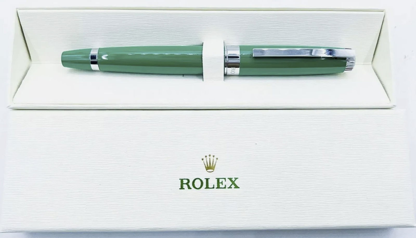Rolex Green Rollerball Pen With Original Box: Rolex Green Rollerball Pen With Original Box