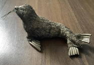 Buccellati Sterling Silver Large Sea Lion Figurine Statuette Made in Italy