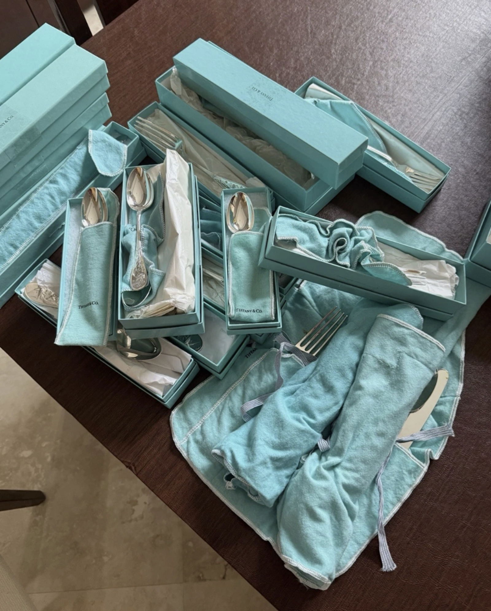 Tiffany & Co Sterling Silver Audubon  Flatware Service Set  For 8 Mostly in Boxes (1 of 9)