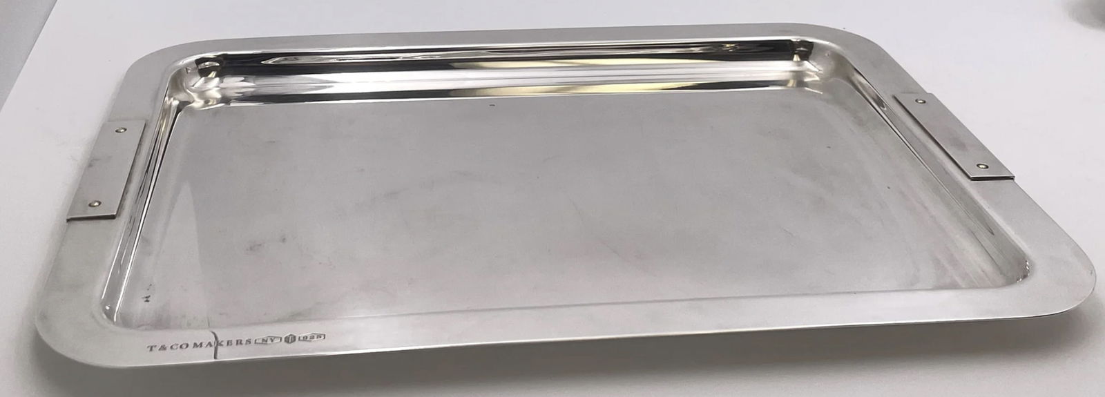 Tiffany & Co. Sterling Silver Rare Italian Bar Tray in Mid-Century Modern Style (1 of 5)
