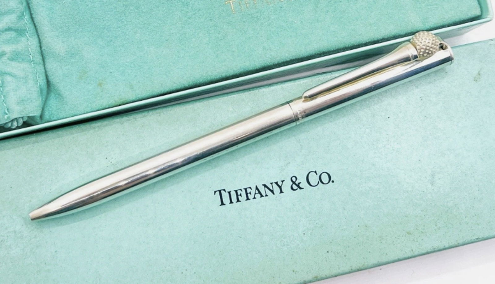 Tiffany & Co Sterling Silver Classic Golf Ball Ballpoint Pen With Box And Pouch (1 of 5)