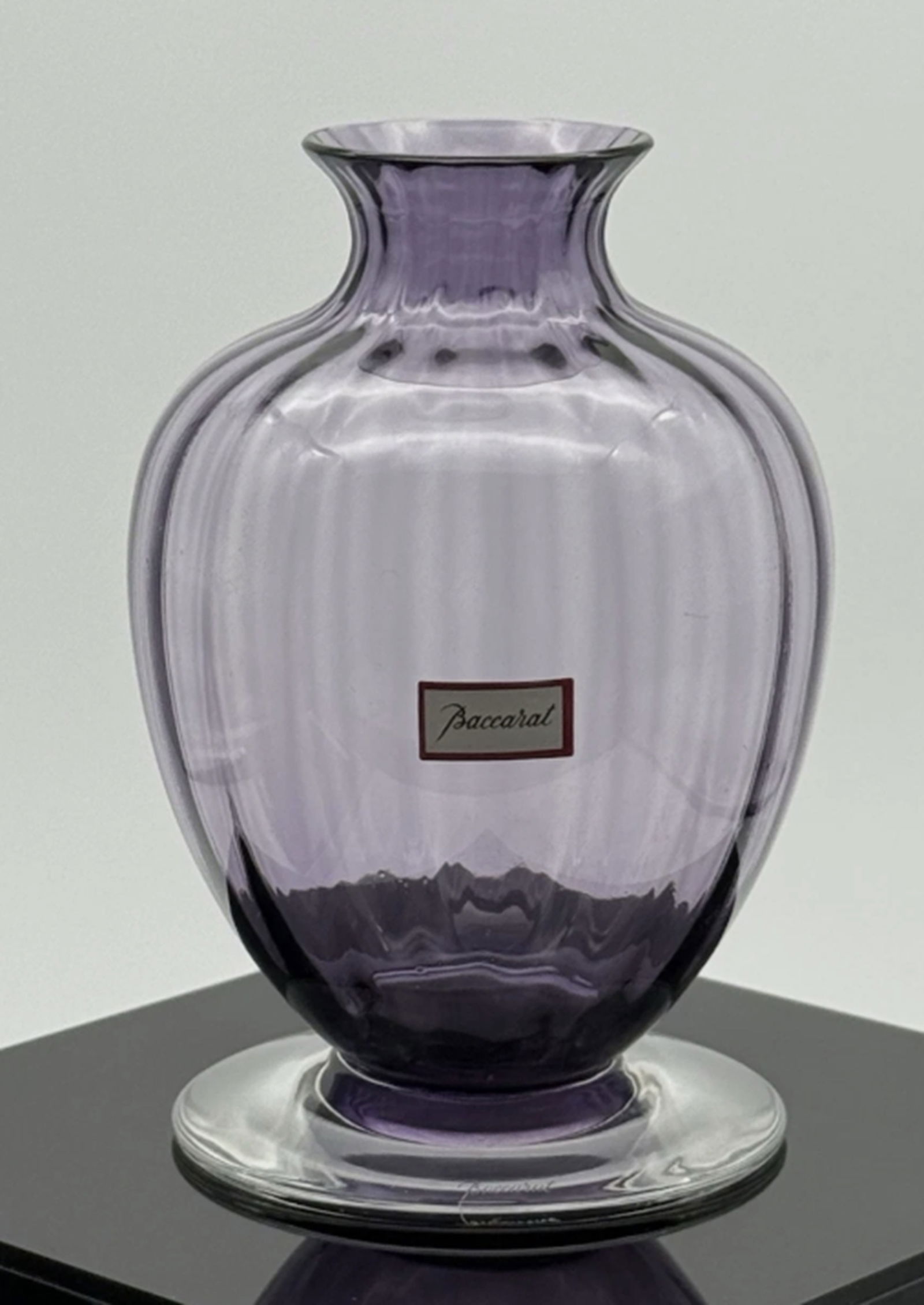 Baccarat Signed Amethyst bud vase Made in France (1 of 6)