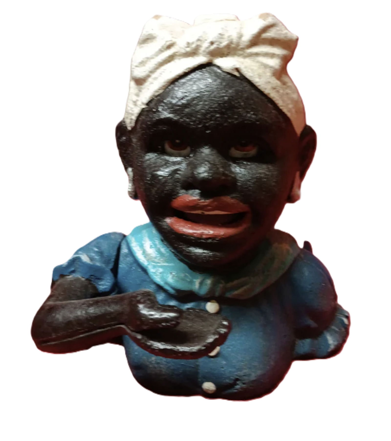 Black Americana John Harper Cast Iron Mechanical Bank Maid: Black Americana Cast Iron Mechanical Bank Maid. Repro Collection of 1930 Measures approx Height(Inches):5.5 Length(Inches):5 Width(Inches):4.5