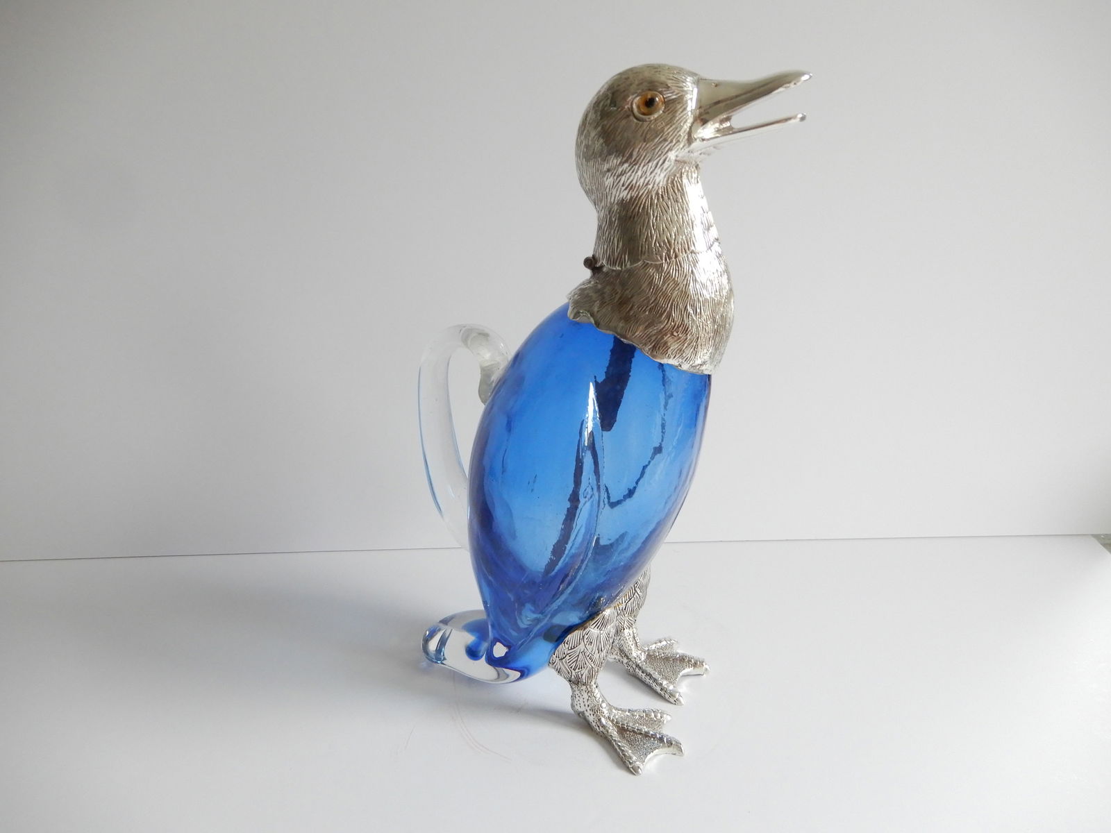 Victorian style French Blue Duck Decanter (1 of 8)