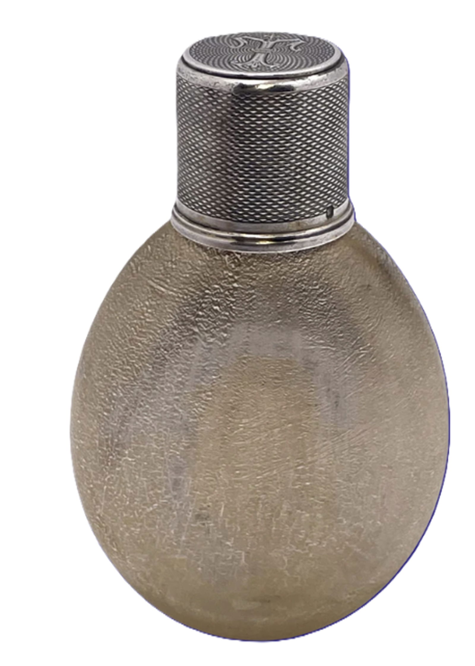 French Sterling Silver 950 & Gilt Glass Flask Made in France (1 of 6)