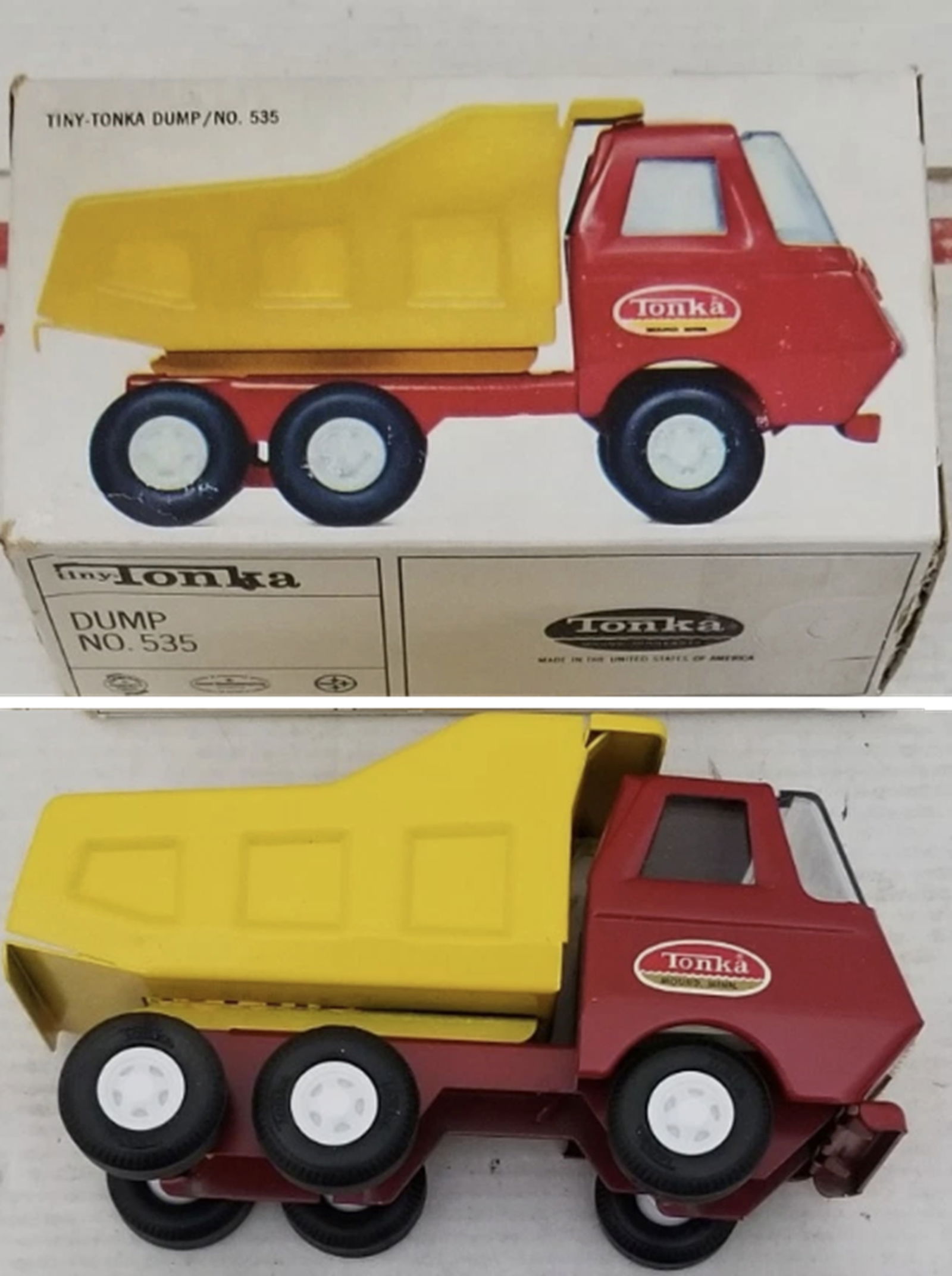 Tiny Tonka Dump Truck 535 With Box and Manual (1 of 6)