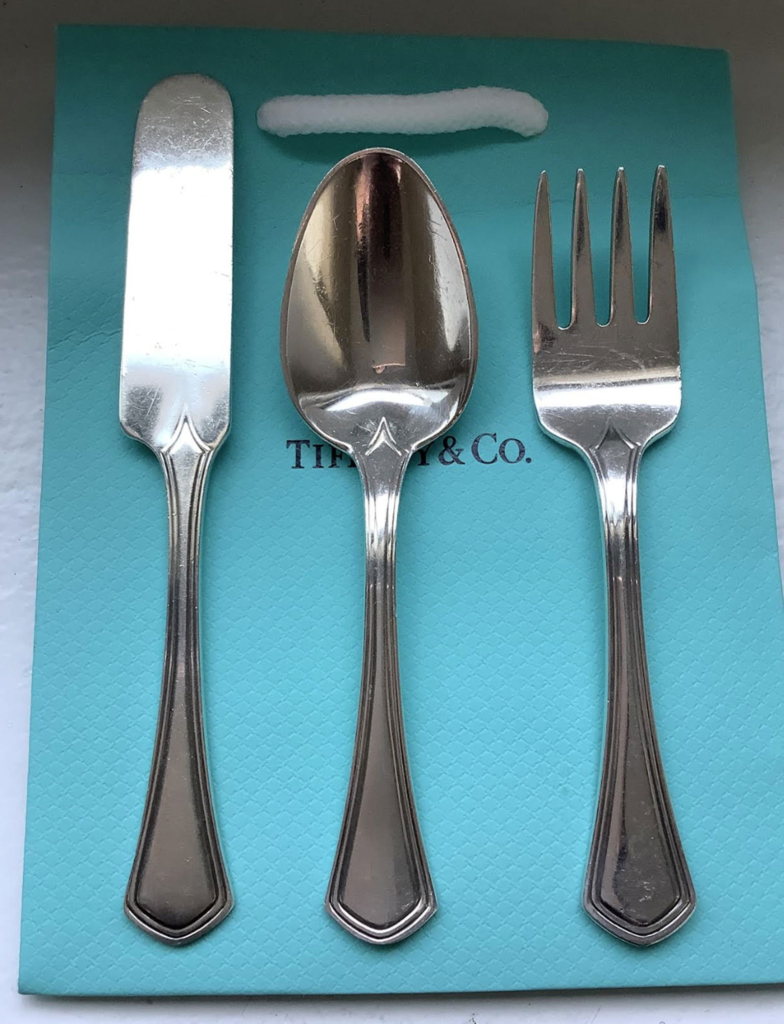 Tiffany & Co Sterling Silver 3pc Baby Flatware Set (1 of 4)