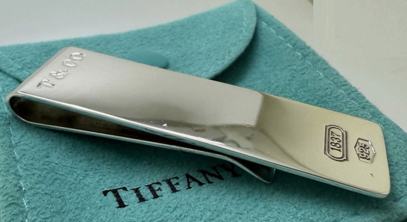 Tiffany & Co. Sterling Silver  Money Clip With Pouch (1 of 4)