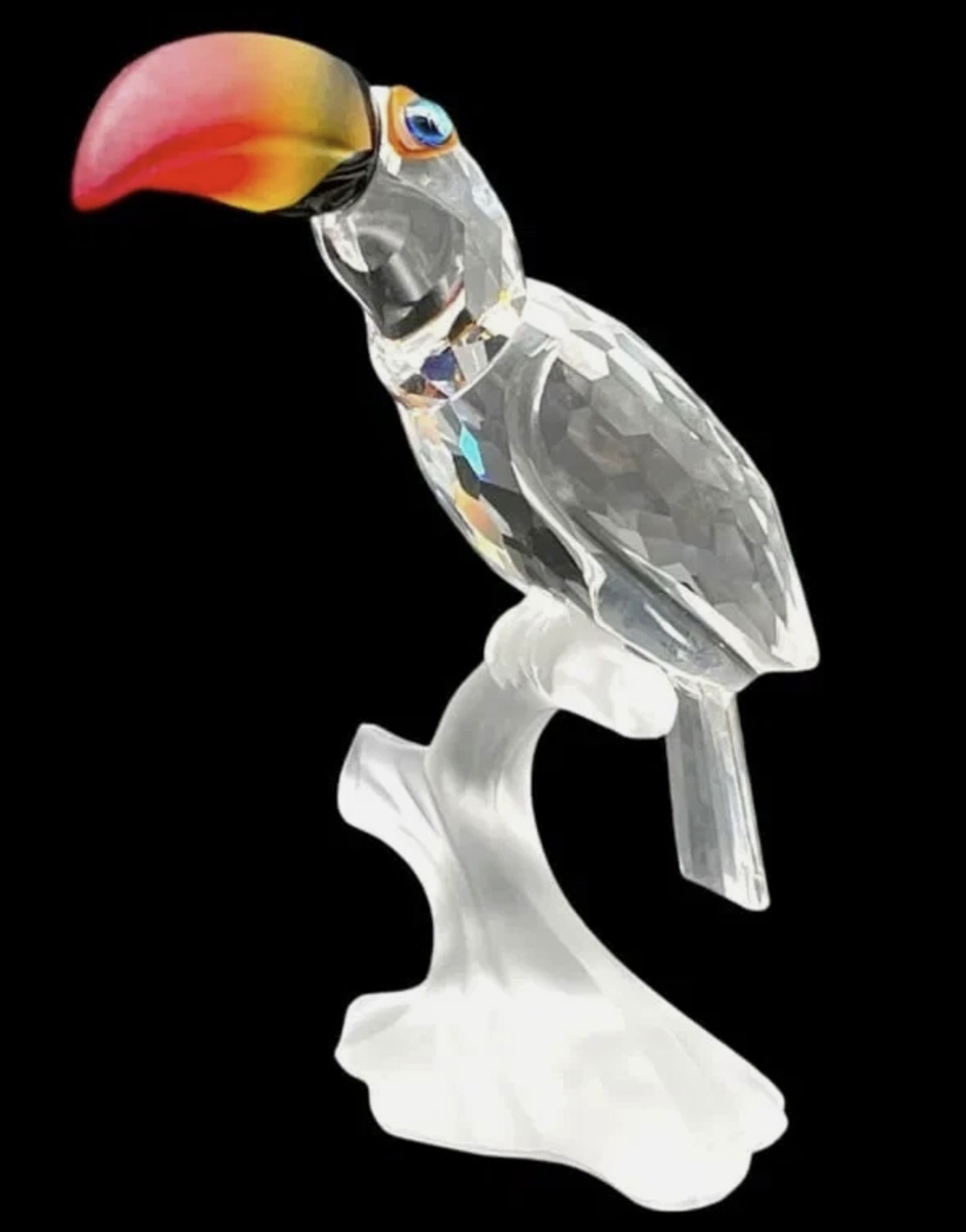 Baccarat Crystal Amber Honey Titi Bird Figurine
