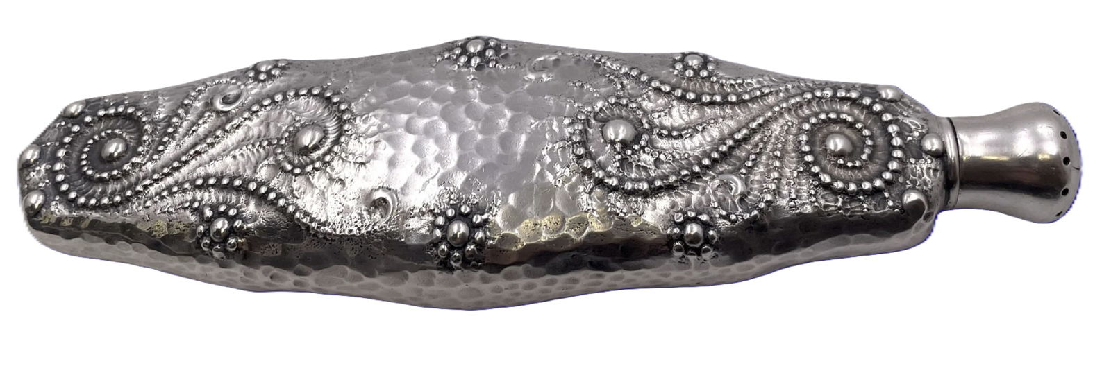 Whiting Sterling Silver Perfume Bottle Scent Vial in Japonesque Style, Made in USA (1 of 6)