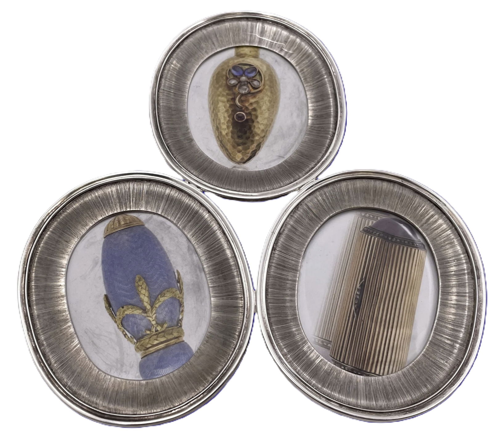 Mario Buccellati Italian Sterling Silver 3-Part Picture Frame, Made in Italy (1 of 7)