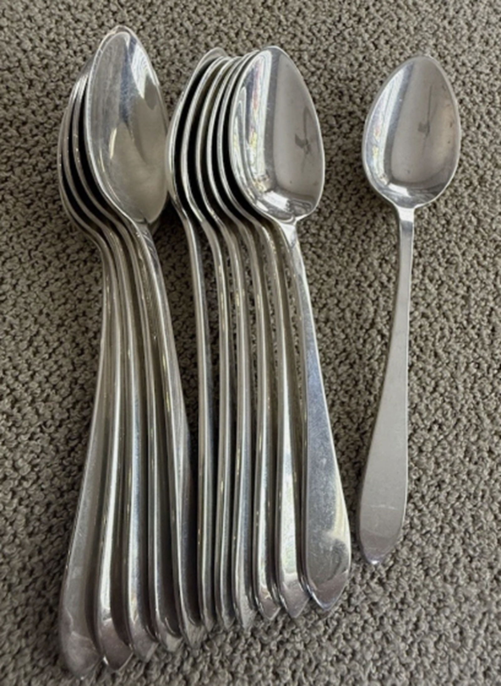 Tiffany & Co Sterling Silver Faneuil Demitasse Spoons 12 (1 of 5)