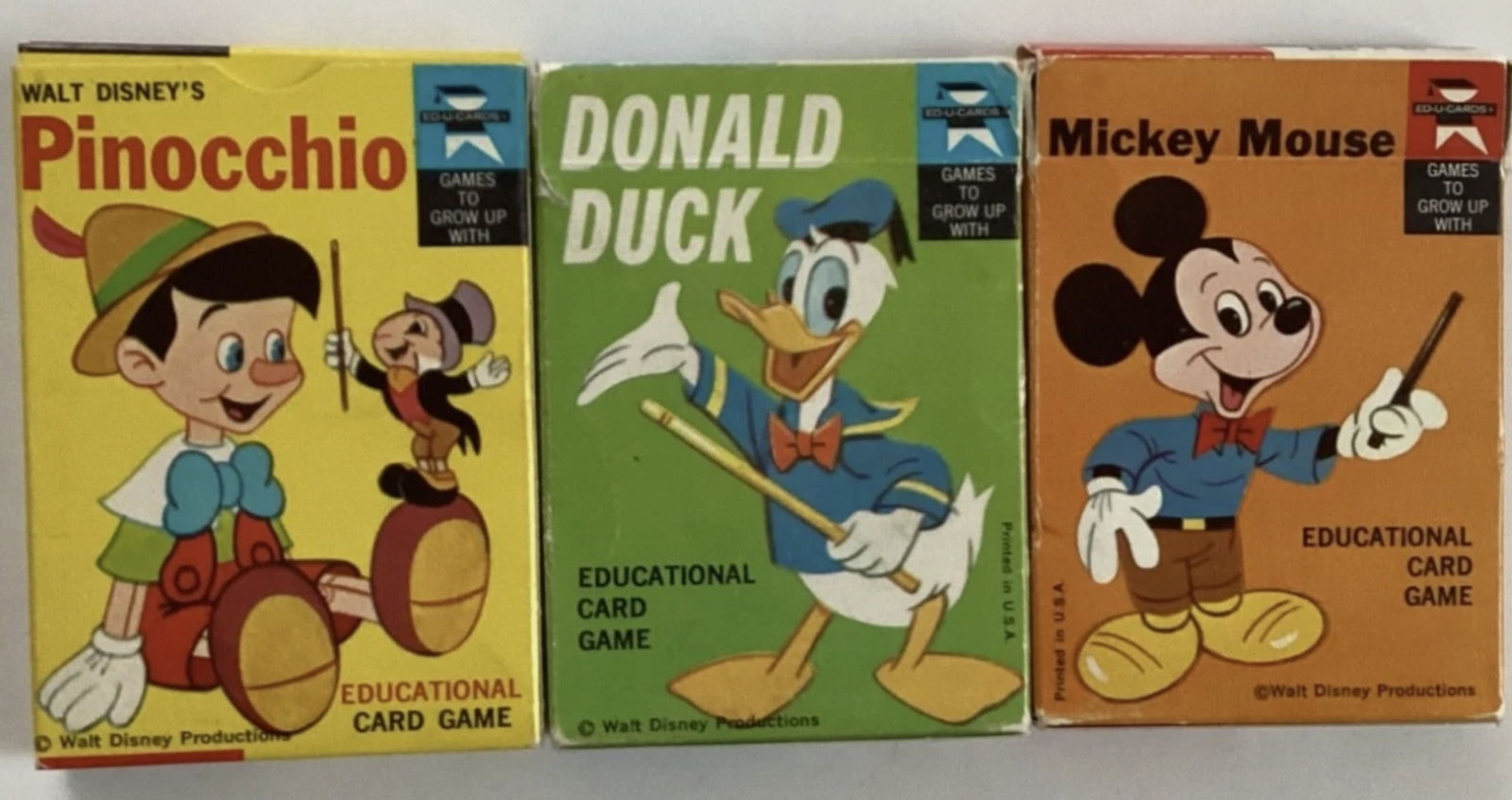 Walt Disney Set of 3 Card Game Packs  In Orig Boxes (1 of 5)