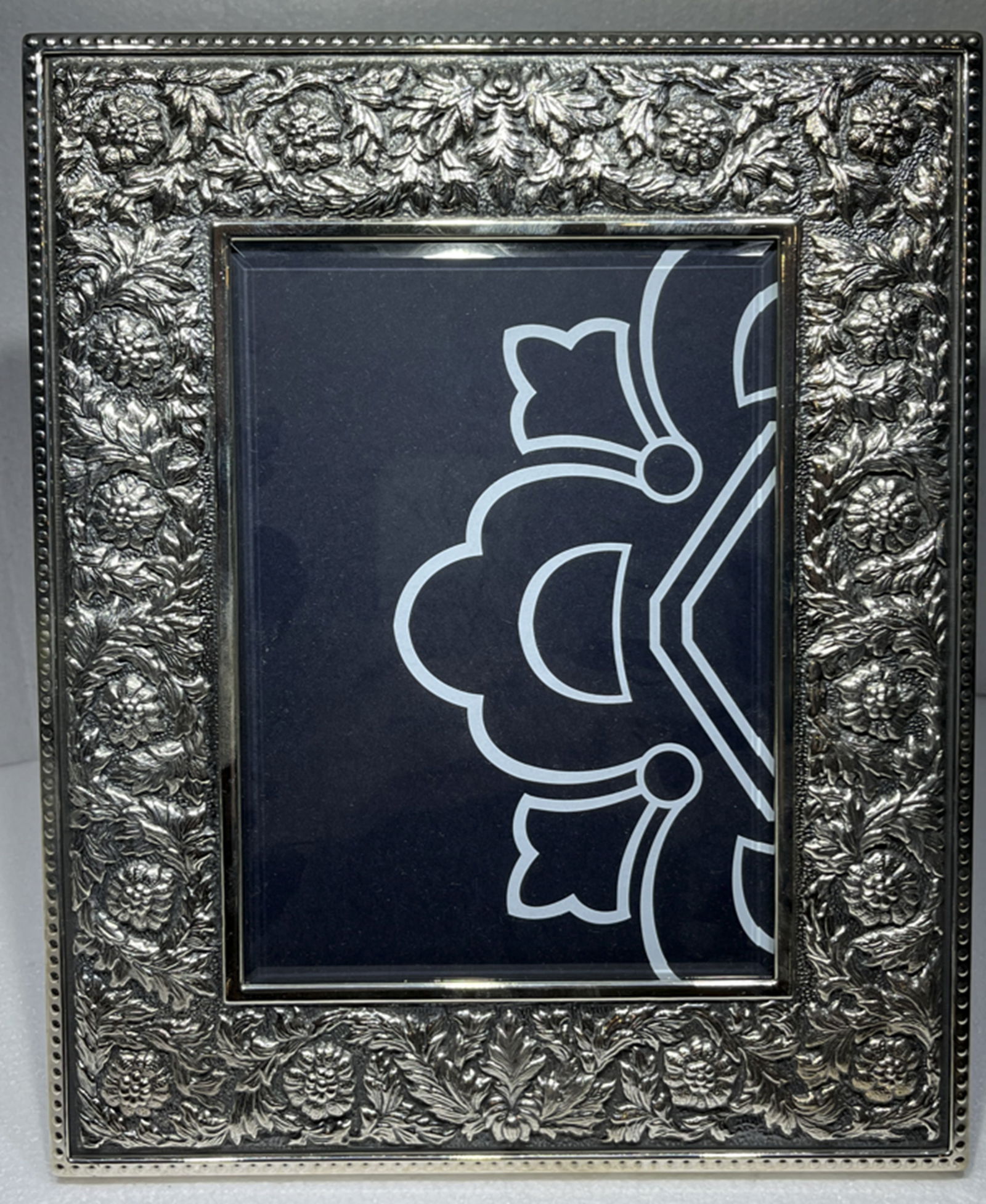 BUCCELLATI STERLING SILVER SIGNED BIG PHOTO FRAME - ROSES WITH ORIG BOX (1 of 7)