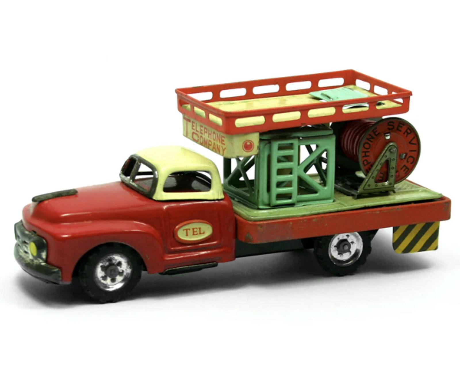 Tin Friction Vehicle Telephone Service Car GMC Wth Original Box Yoshiya, Japan 1955 (1 of 6)