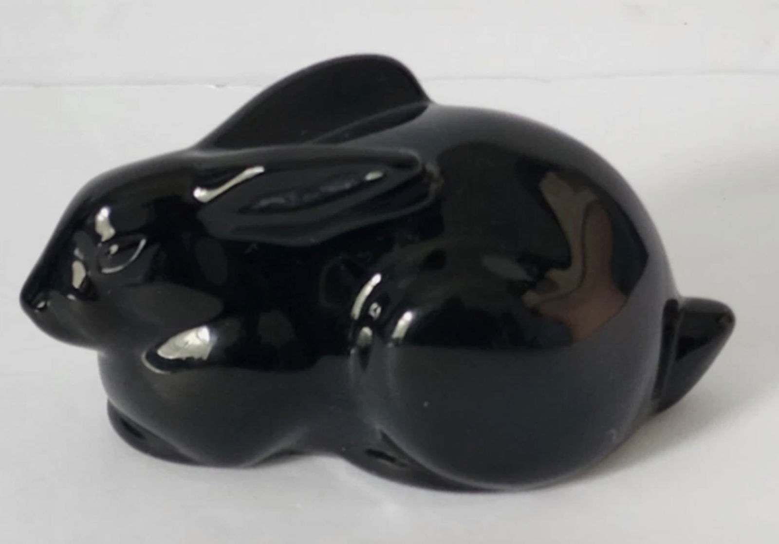 Baccarat Signed Black Crystal Rabbit Figurine Paperweight Made in France (1 of 6)