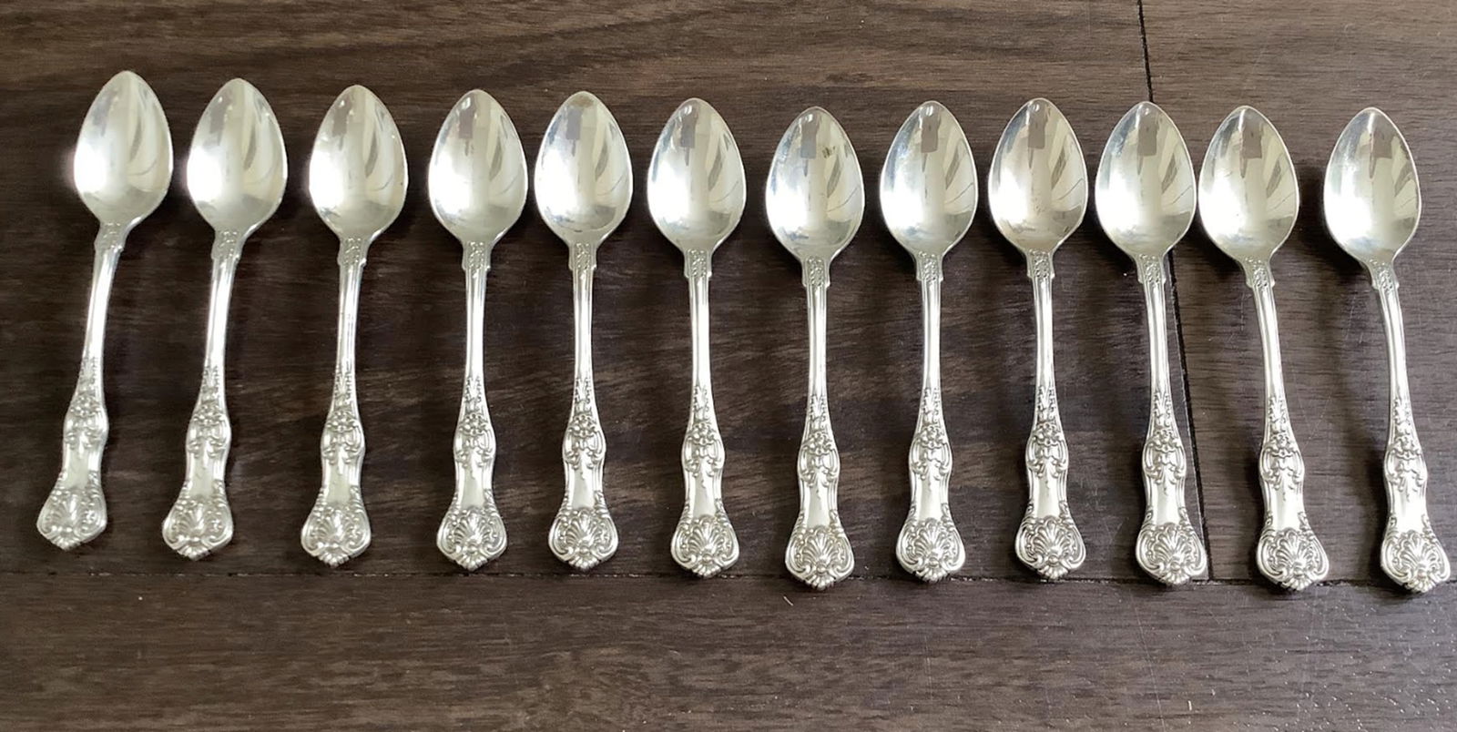 Tiffany & Co Sterling Silver English Demitasse Spoons Set of 12 (1 of 5)