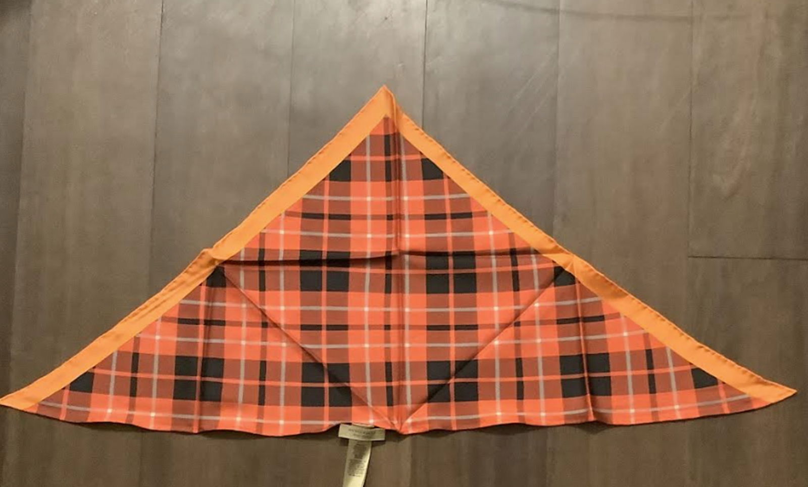 Burberry Silk Triangle Scarf Made in Italy: Burberry Silk Triangle Scarf Made in Italy. Measures approx 85 x 44 cm inches Never Worn New Conditon no stains or damage.