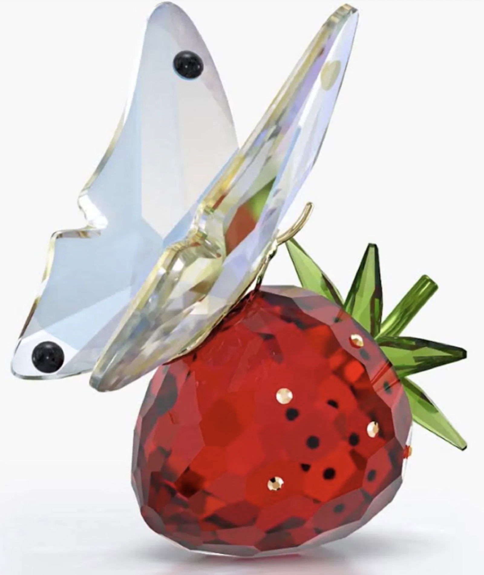 Swarovski Signed CRYSTAL IDYLLIA STRAWBERRY WITH BOX: Swarovski Signed CRYSTAL IDYLLIA STRAWBERRY WITH BOX It is brand new in the original box, and perfect for any occasion. Measures approx 2.01" x 1.18" x 1.69" Witness a quiet moment in nature as a deli