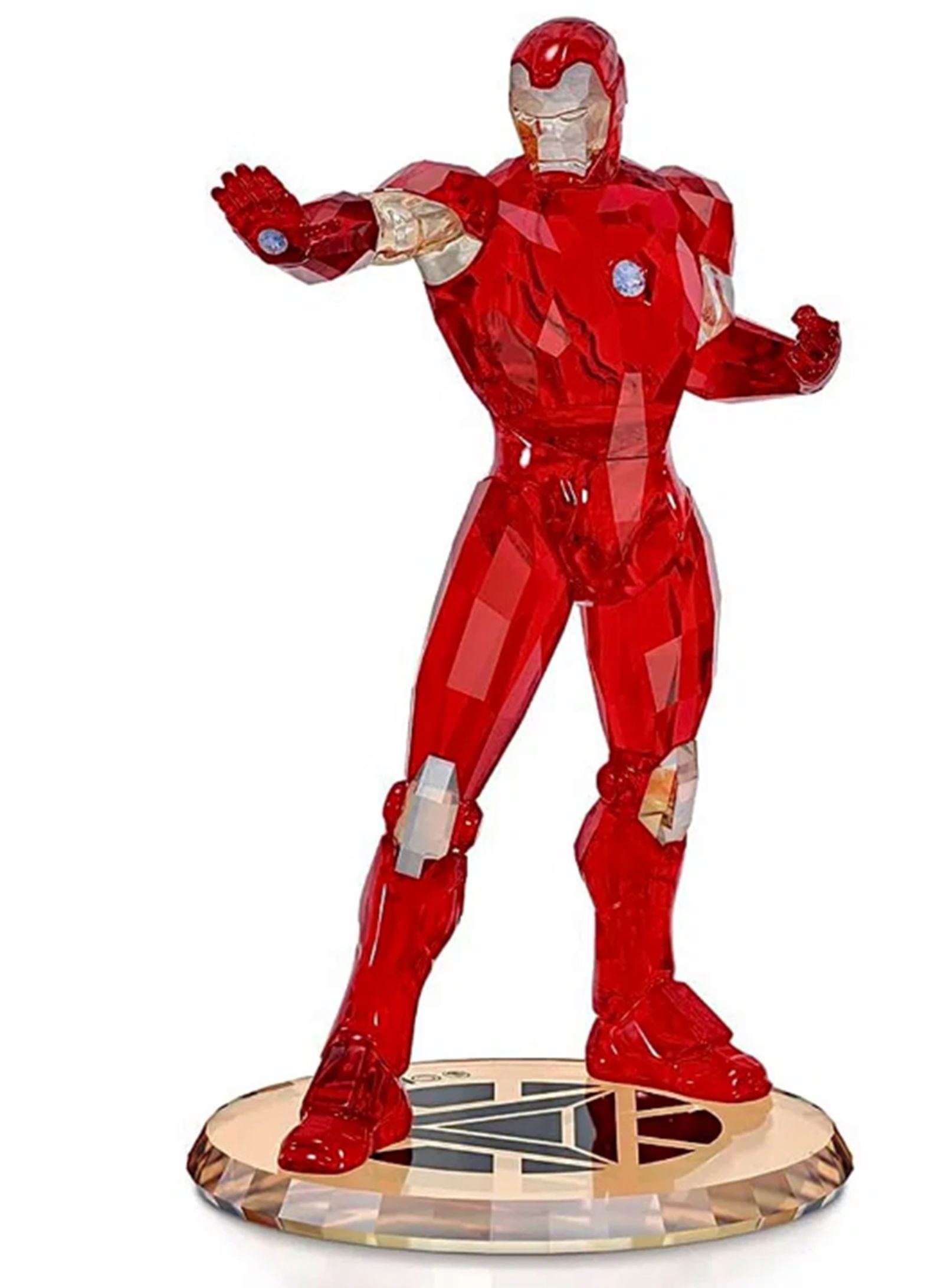 Swarovski Signed Crystal Marvel DC Comics IRON MAN Figurine With Box.: Swarovski Signed Crystal Marvel DC Comics IRON MAN Figurine With Box. Swarovski Signed Crystal Marvel DC Comics IRON MAN Figurine With Box Collection: Marvel, Iron man Color: RedHeight: 5 1/2 inches W