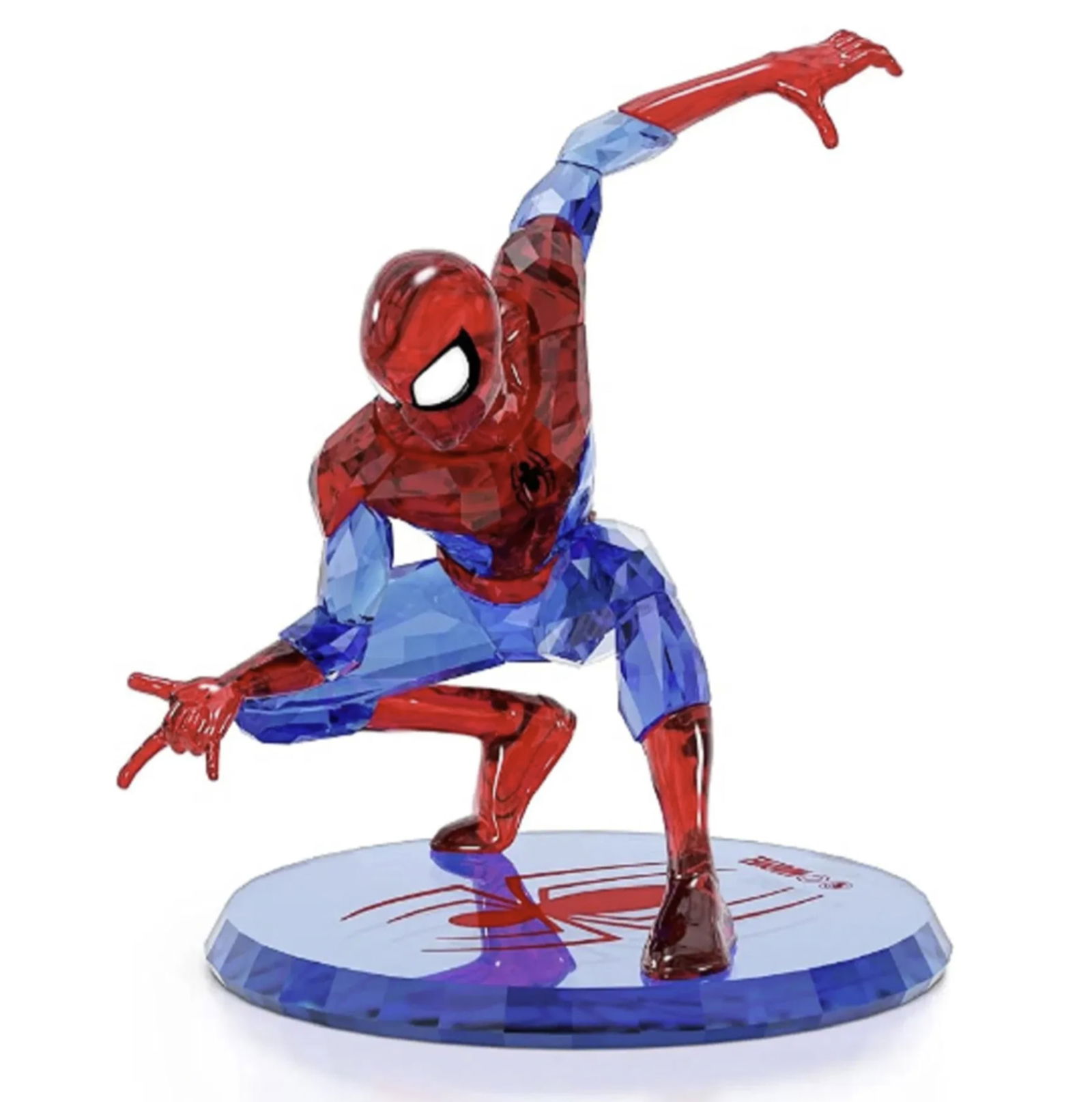 Swarovski Signed Crystal Marvel DC Comics Spiderman Figurine With Box: Swarovski Signed Crystal Marvel DC Comics Spiderman Figurine With Box