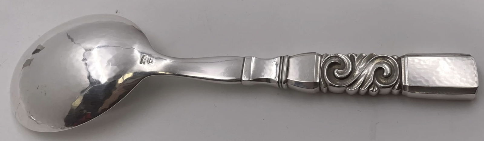 Georg Jensen Sterling Silver Salad Server Set in Scroll Pattern - 6