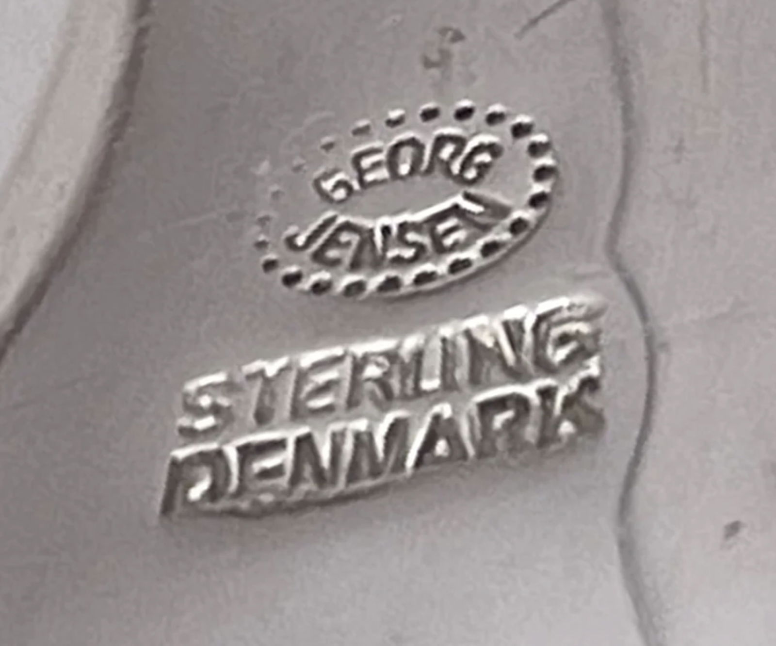 Georg Jensen Sterling Silver Salad Server Set in Scroll Pattern - 7