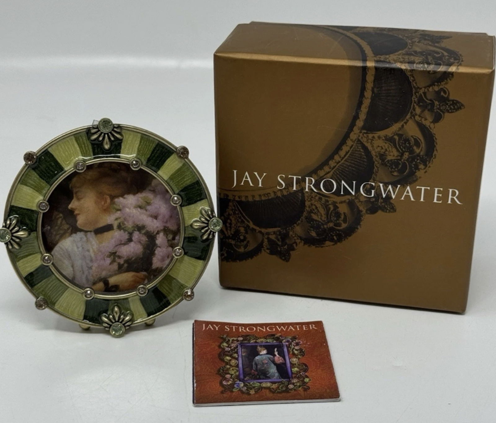 Jay Strongwater Enamel Picture Frame In Original Box: Jay Strongwater Enamel Picture Frame In Original Box. Measures approx 3.5 inches Great Condition
