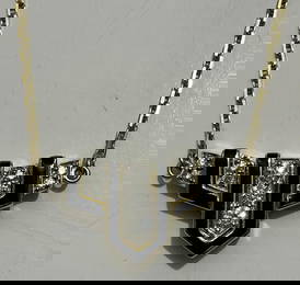 David Webb 18k  Gold, Platinum and Diamond Enamel Pendant Necklace