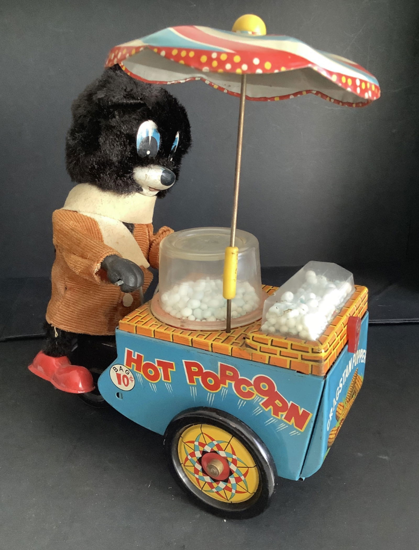 Cragstan Tin Lithographed “Popcorn Vendor (1 of 11)