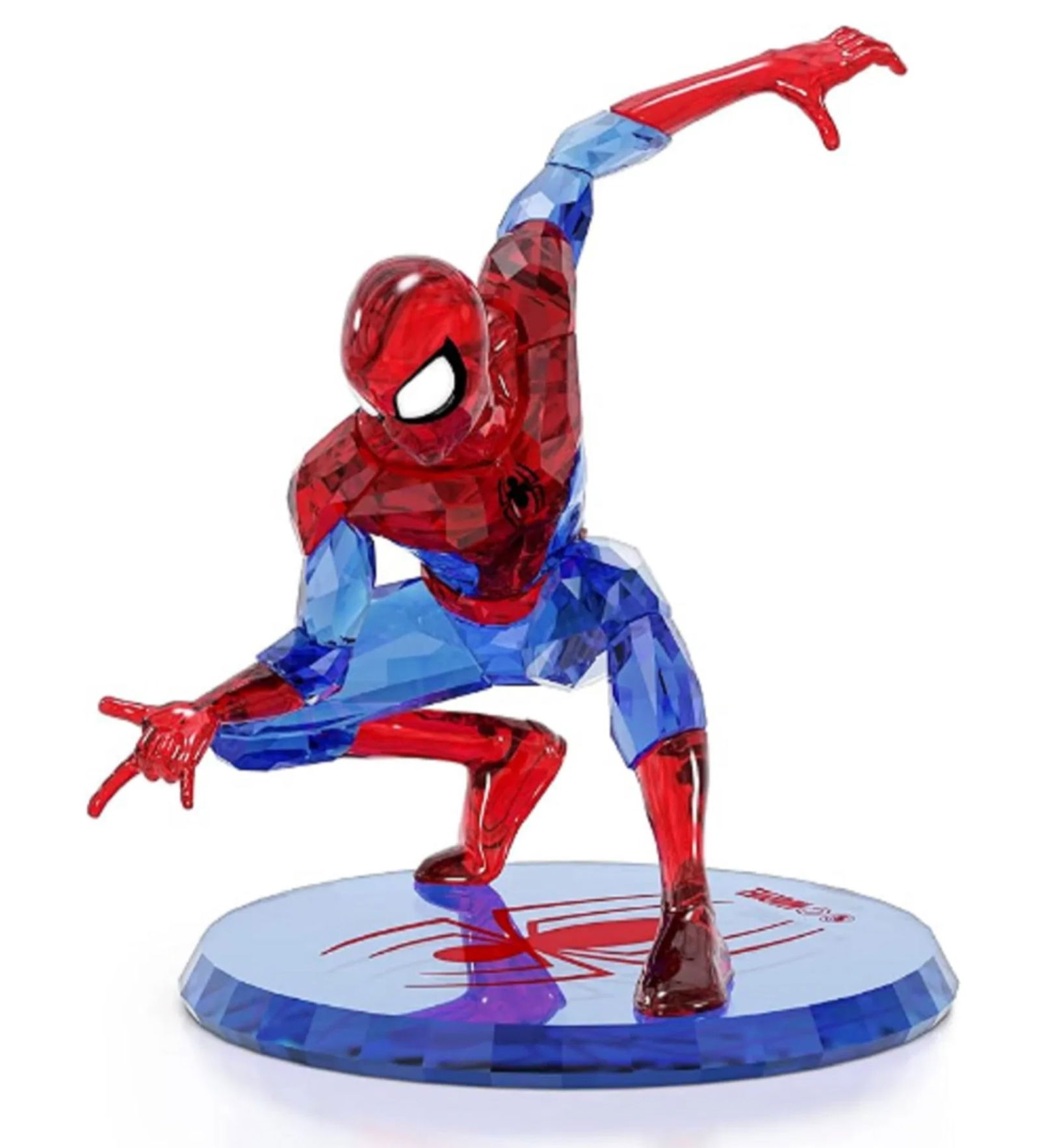 Swarovski Signed Crystal Marvel DC Comics Spiderman Figurine With Box: Swarovski Signed Crystal Marvel DC Comics Spiderman Figurine With Box