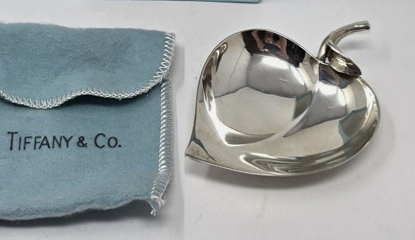 Tiffany & Co Sterling Silver Leaf Trinket Dish With Box (1 of 6)