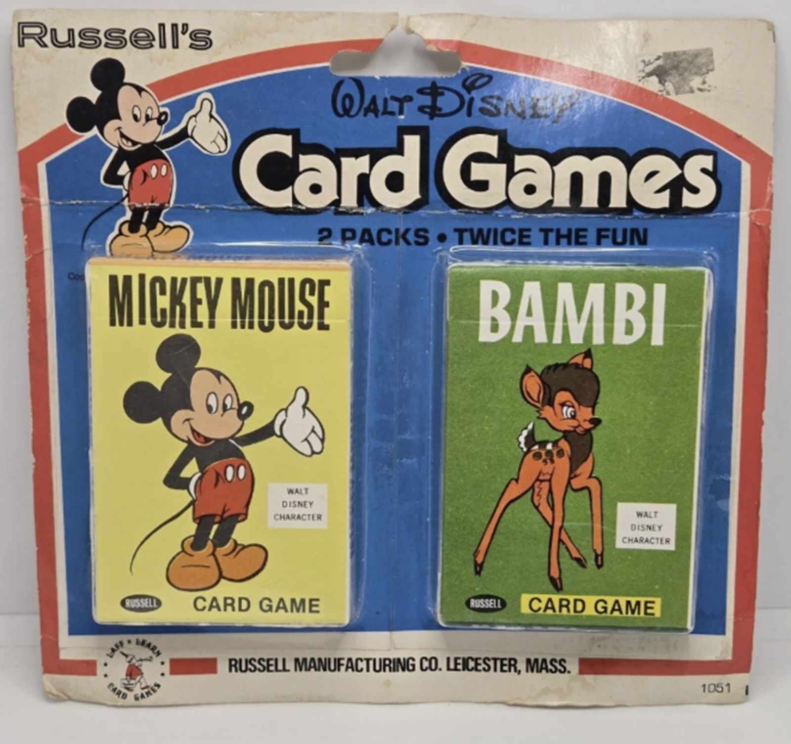 Walt Disney Micky Mouse Card Game in orig blister pack 1960 (1 of 3)