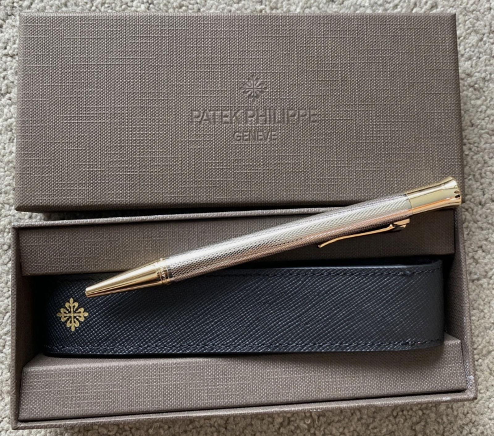 Patek Philippe Geneve Ballpen Ball Point Pen With Orig Box: Patek Philippe Geneve Ballpen Ball Point Pen With Orig Box