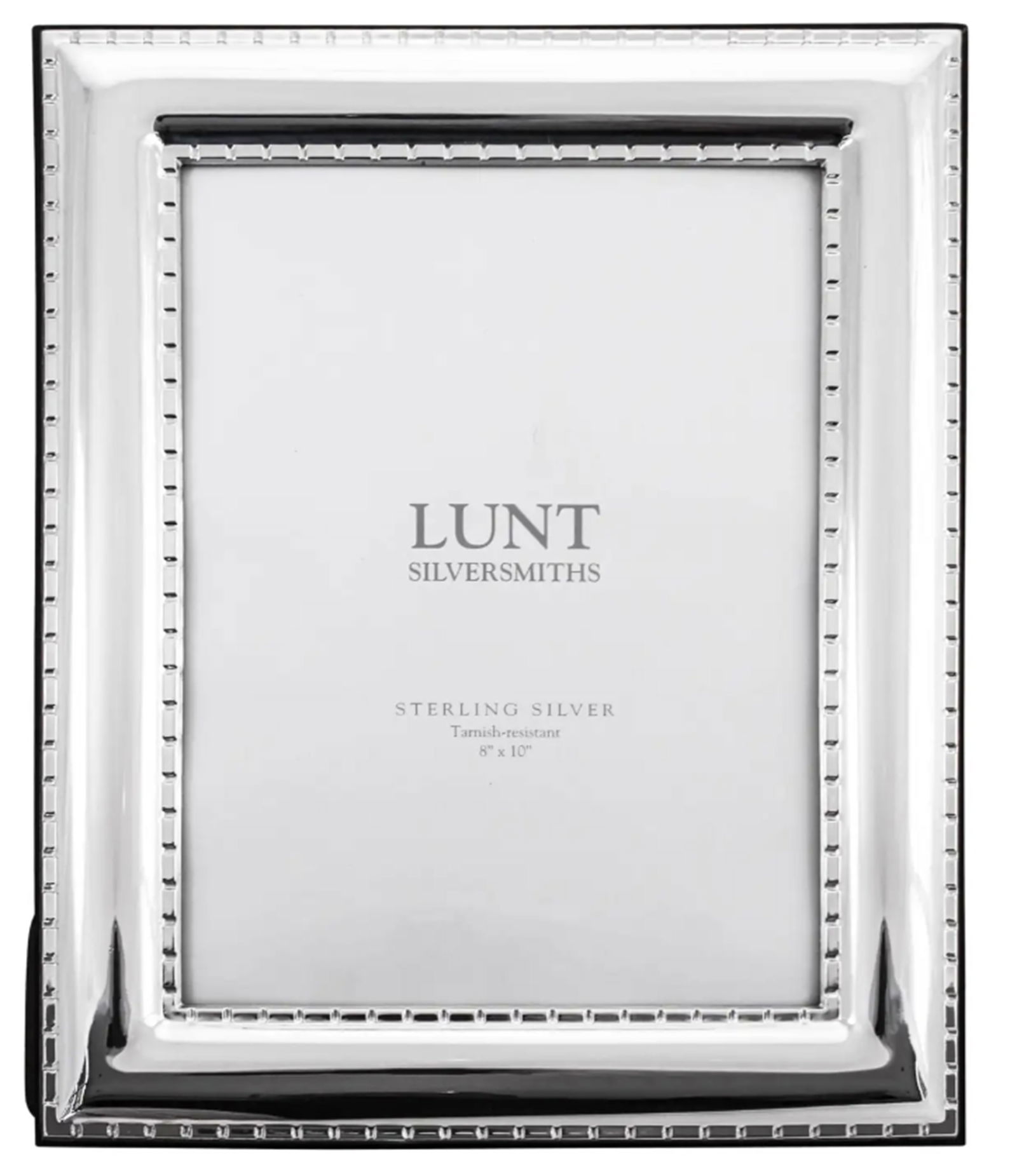 Lunt Sterling Silver Hammered Picture Frame: Lunt Sterling Silver Hammered Picture Frame. A sterling silver picture frame that will stay looking as shiny and beautiful as the day you bought it. How? Because these frames are tarnish free; they do