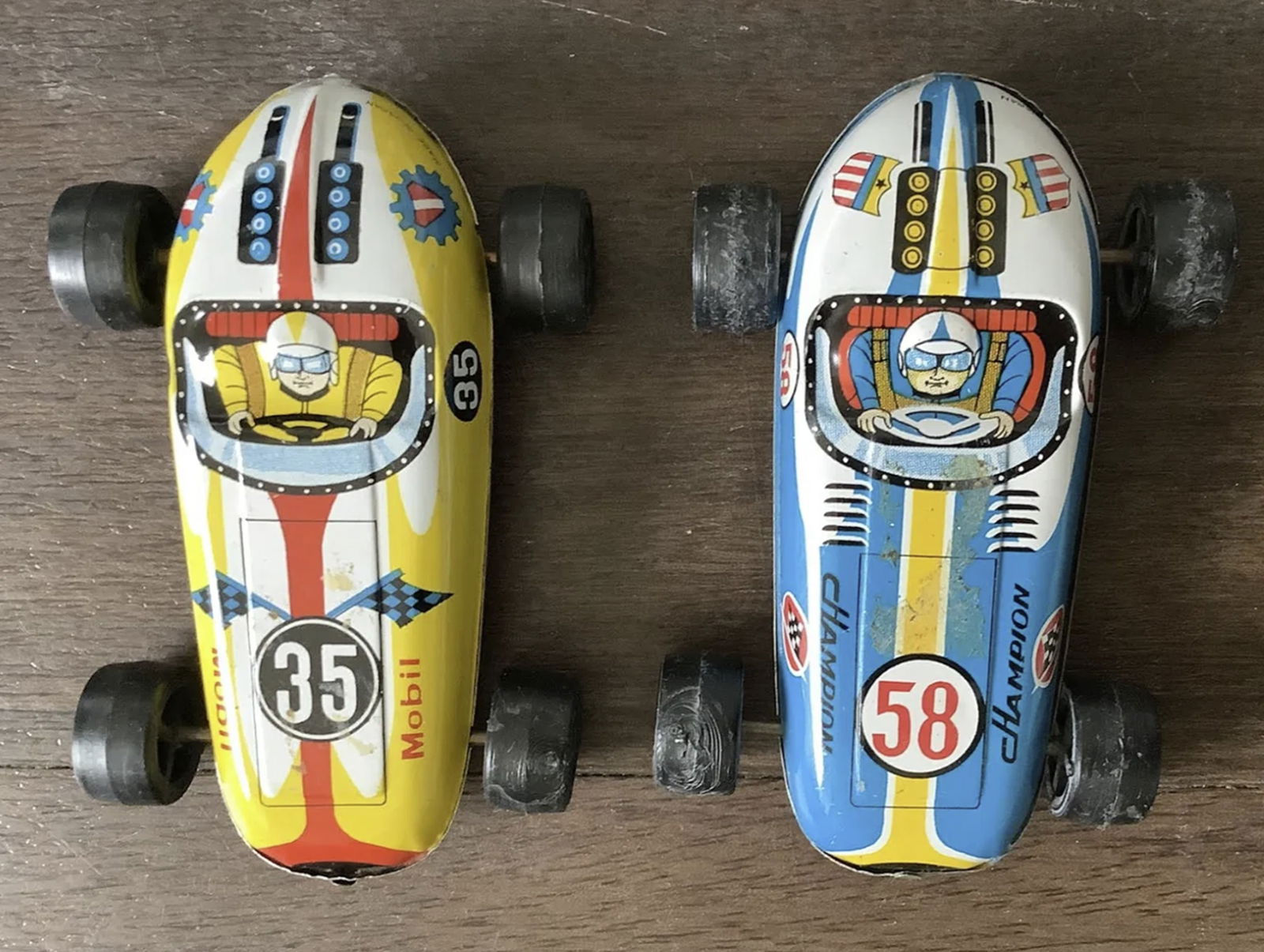 Japanese Tin Litho Racer Vehicles (1 of 5)
