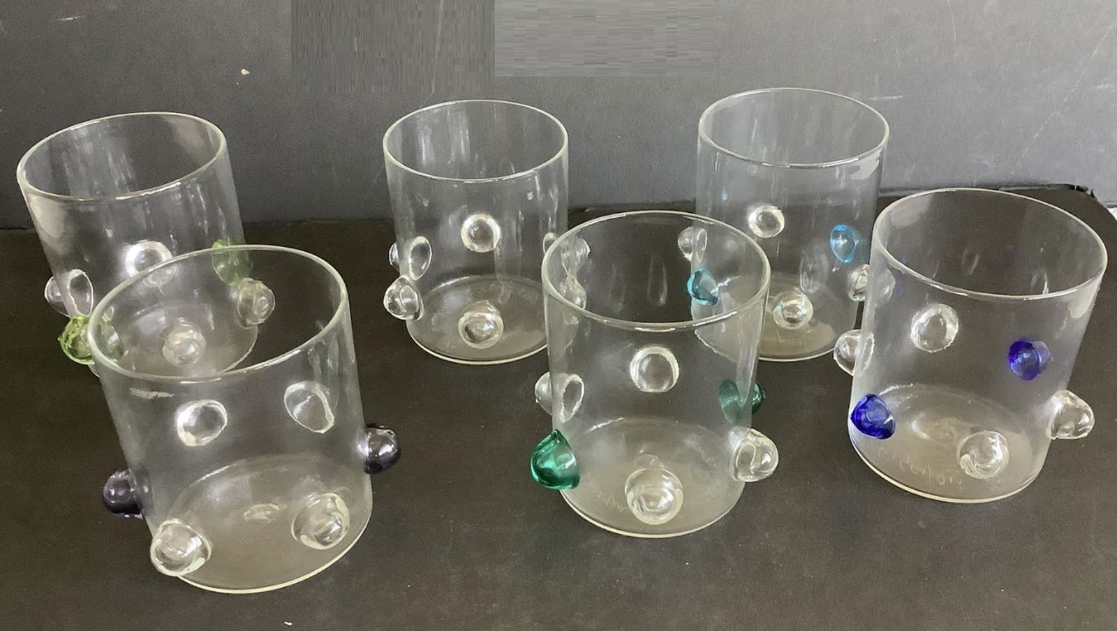 Salviati Signed Drinking Glasses Made in Italy 6: Salviati Signed Drinking Glasses Made in Italy 6 Measures approx 3 inches till by 2 inches wide