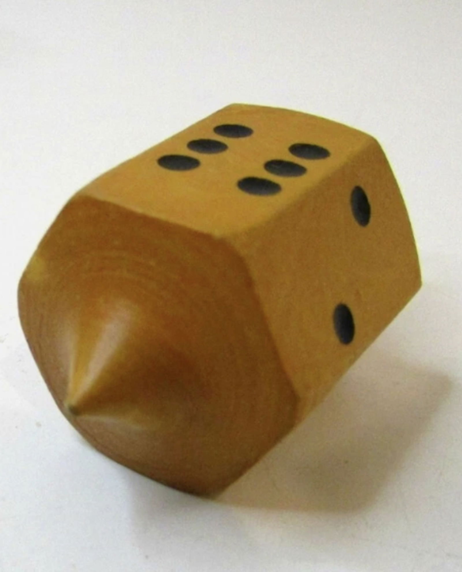 TOTON DE TOUPIE 6 SIDES DICE SPINNING TOP GAME WITH ORIGINAL BOX: TOTON DE TOUPIE 6 SIDES DICE SPINNING TOP WITH ORIGINAL BOX. Measures approx 2 inches long