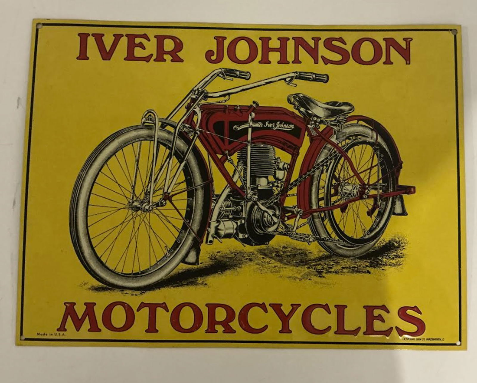 Tin Advertising Sign Iver Johnson (1 of 4)