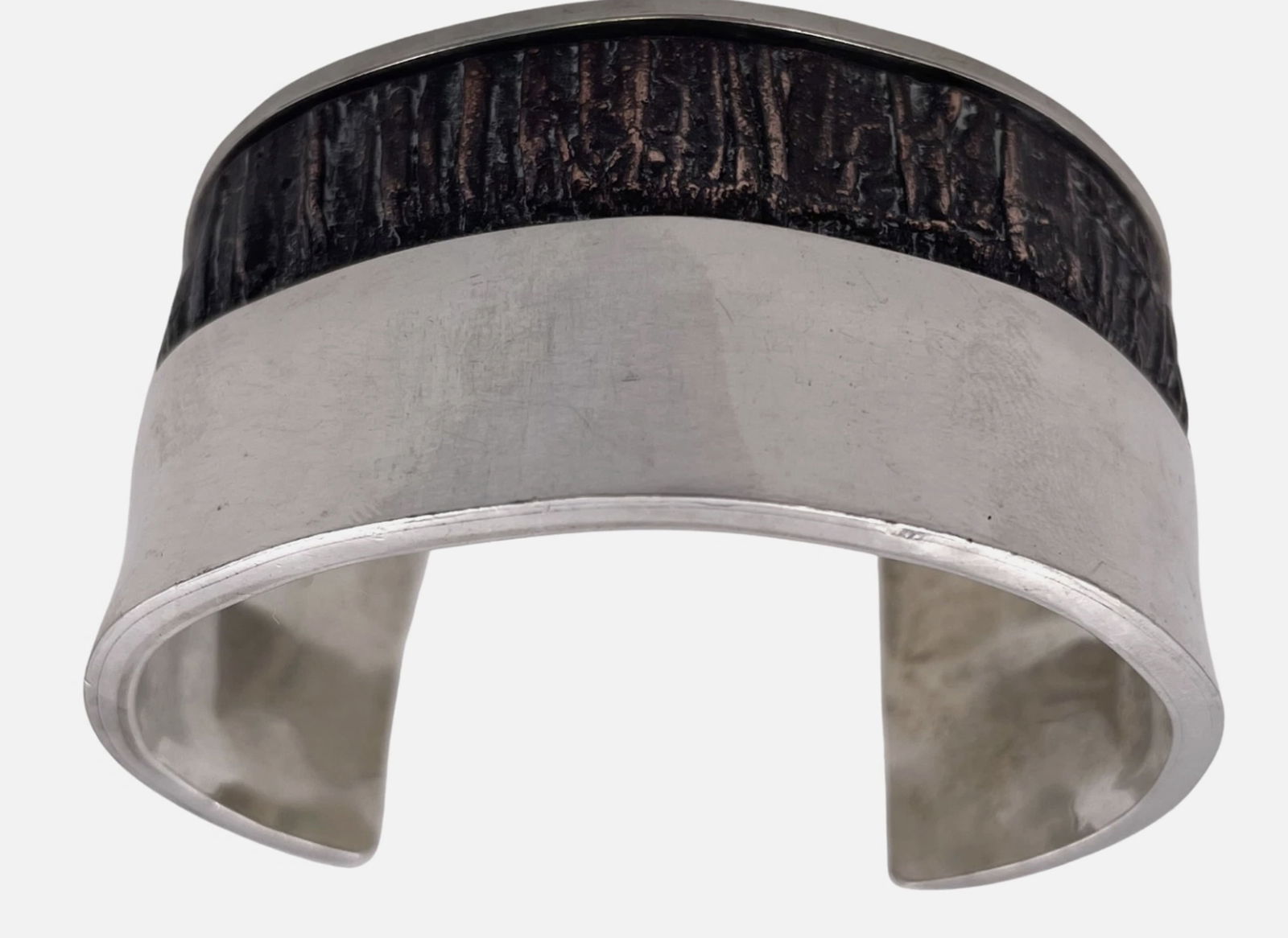 Glanzer Signed Sterling Silver Bangle (1 of 5)
