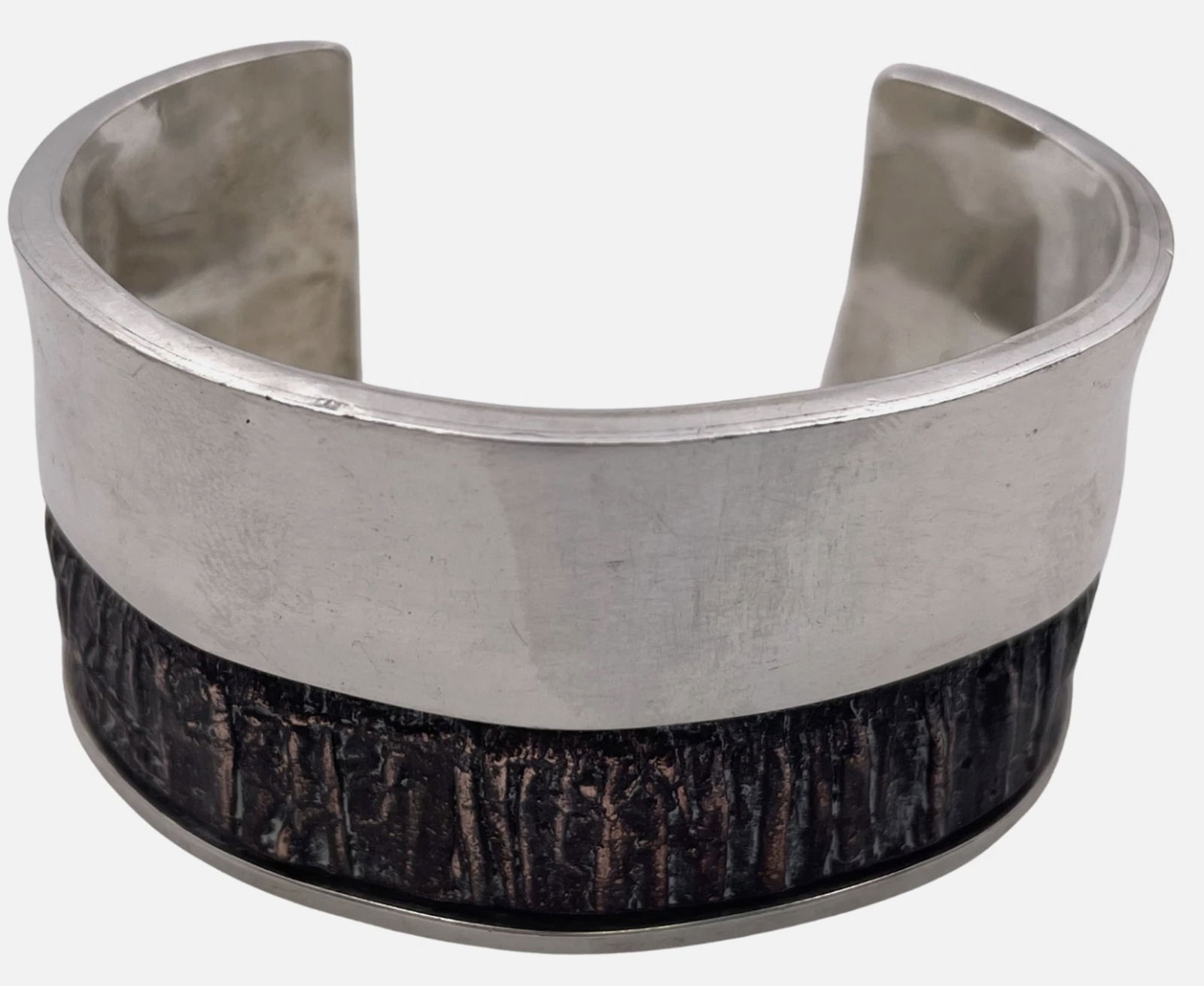 Glanzer Signed Sterling Silver Bangle - 5